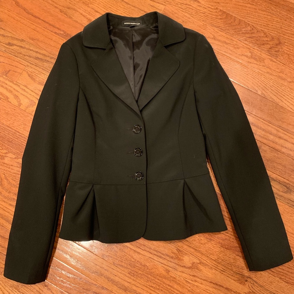 Express Design Studio Black Blazer Size 2 EUC
